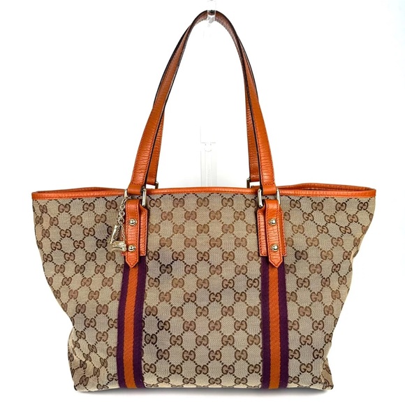 Gucci Purse Cherry Line Canvas Shoulder Tote Bag - Picture 4 of 14